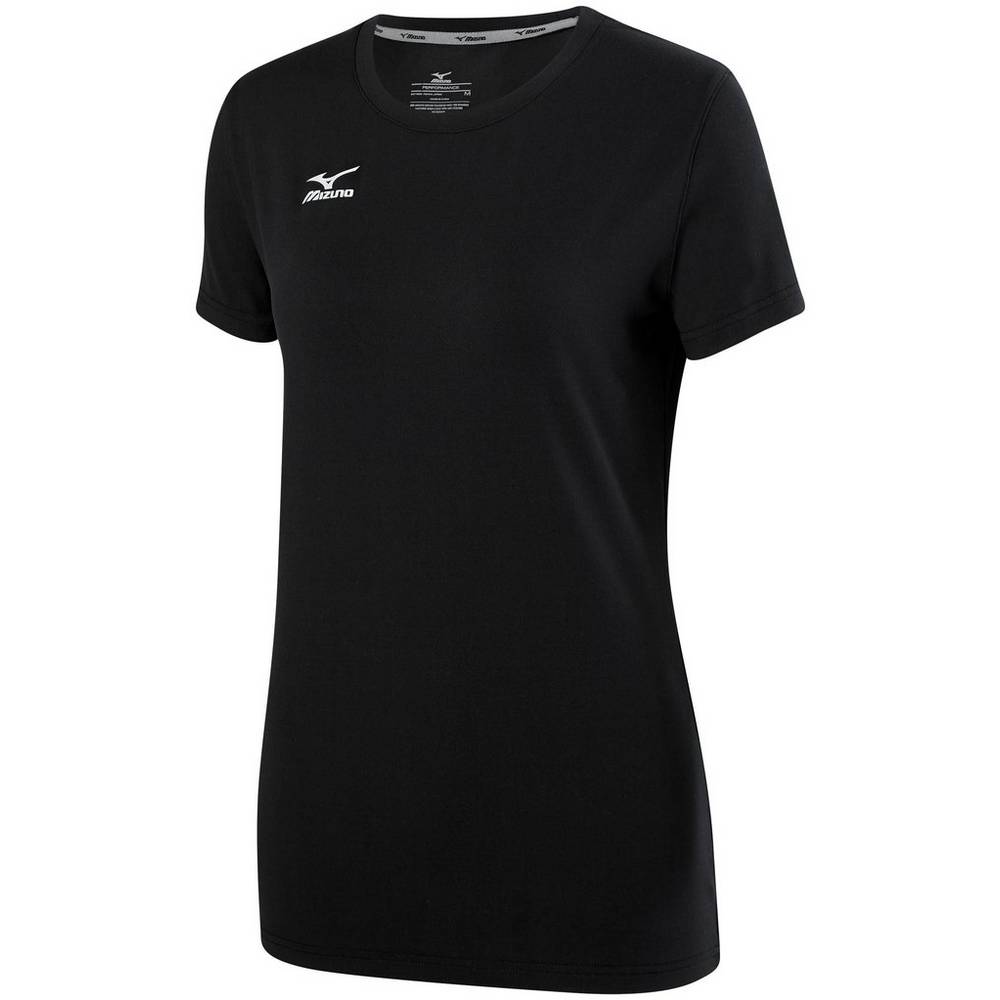 Womens Mizuno Attack 2.0 Volleyball T-Shirts Black Philippines (PTKUNB502)